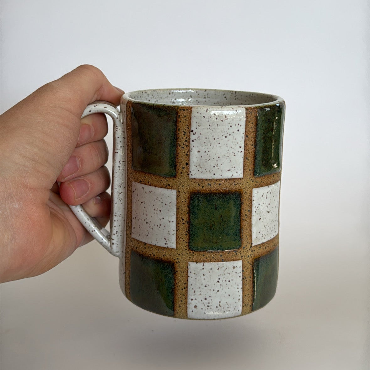 Green Checker Baby Mug