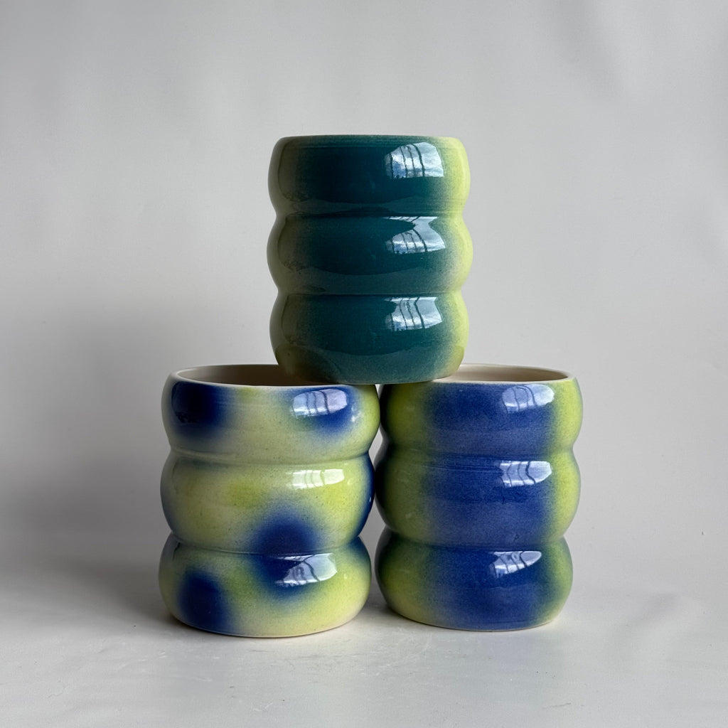 Colorful ceramic tumblers