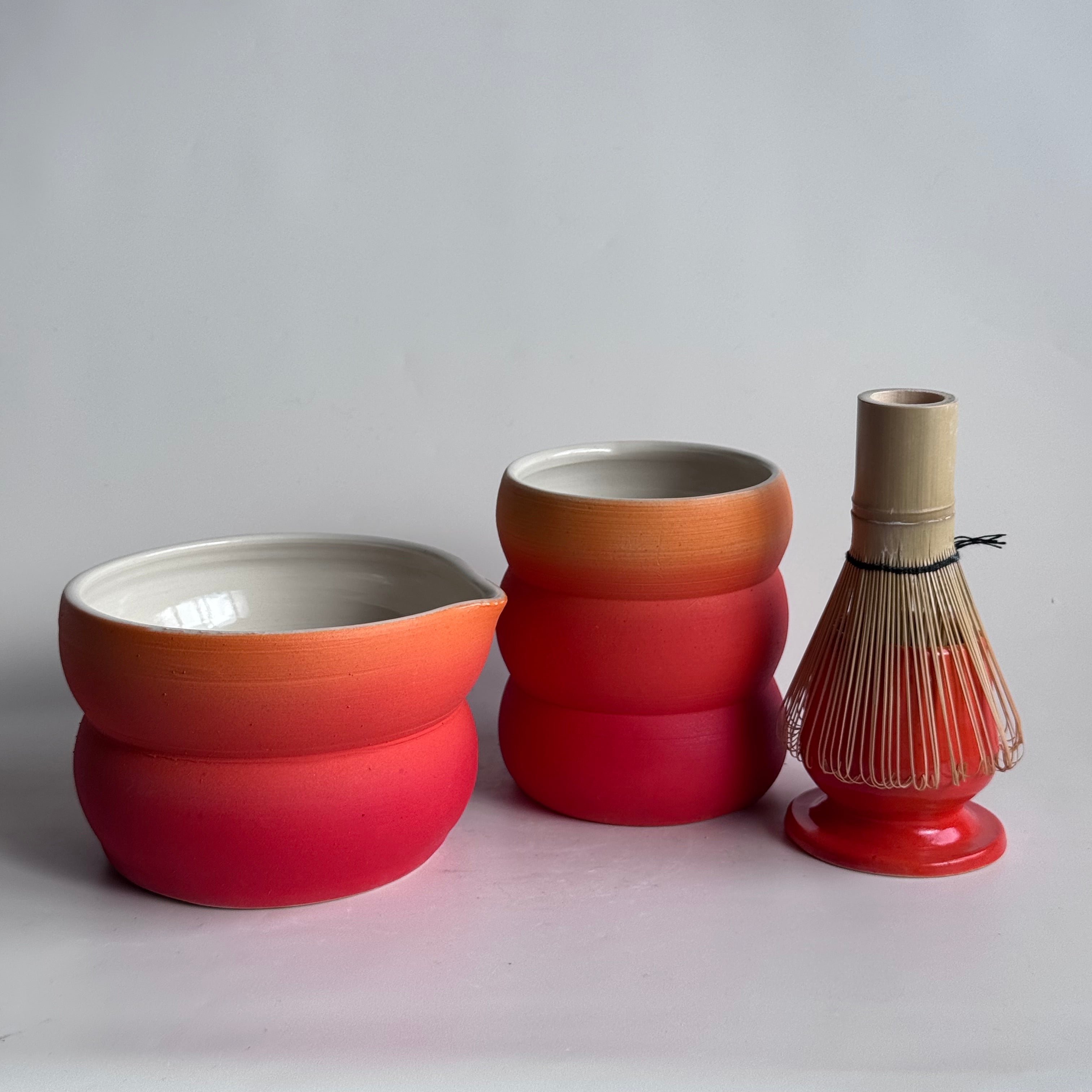 Aura Baby Matcha Set (Matte red ombre)