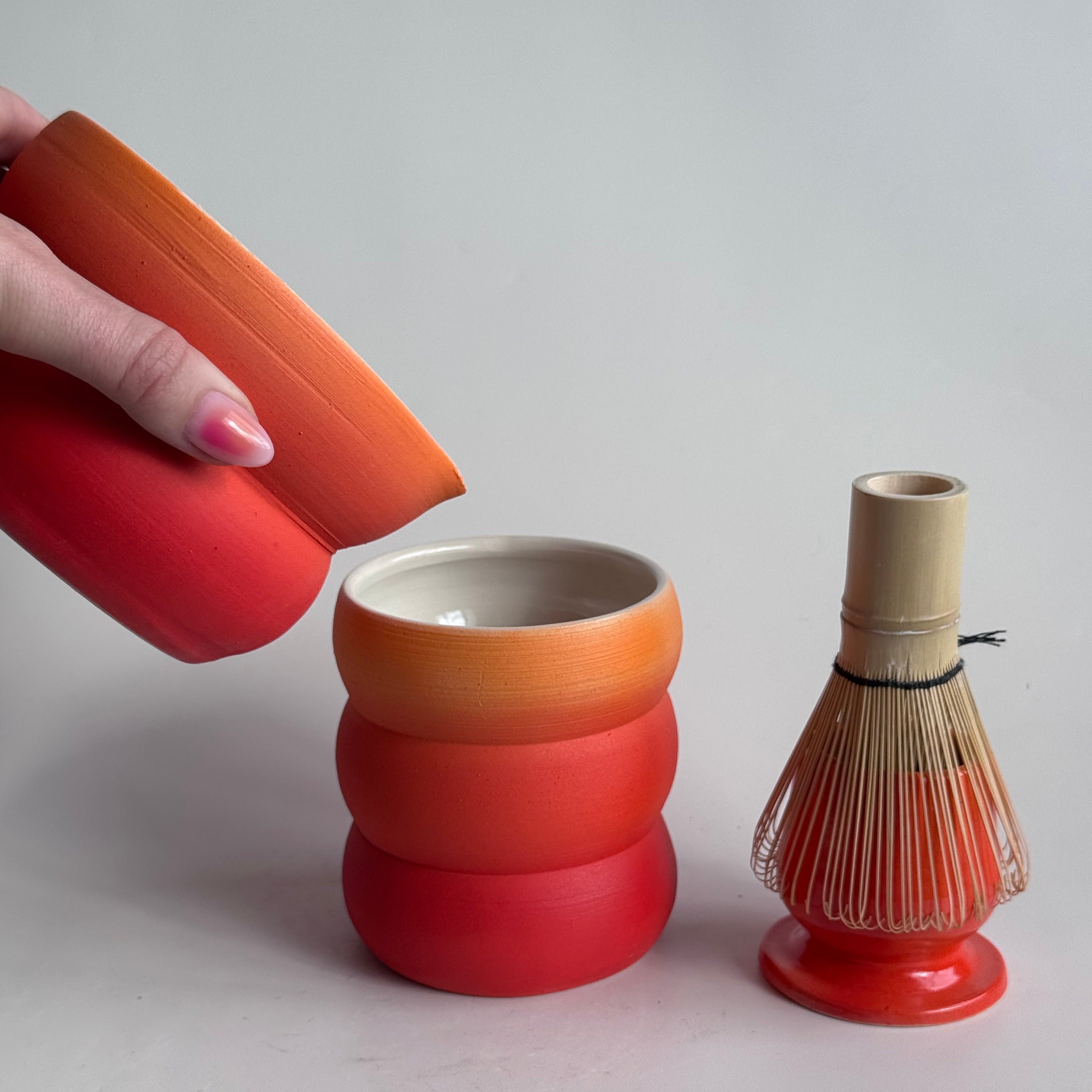 Aura Baby Matcha Set (Matte red ombre)