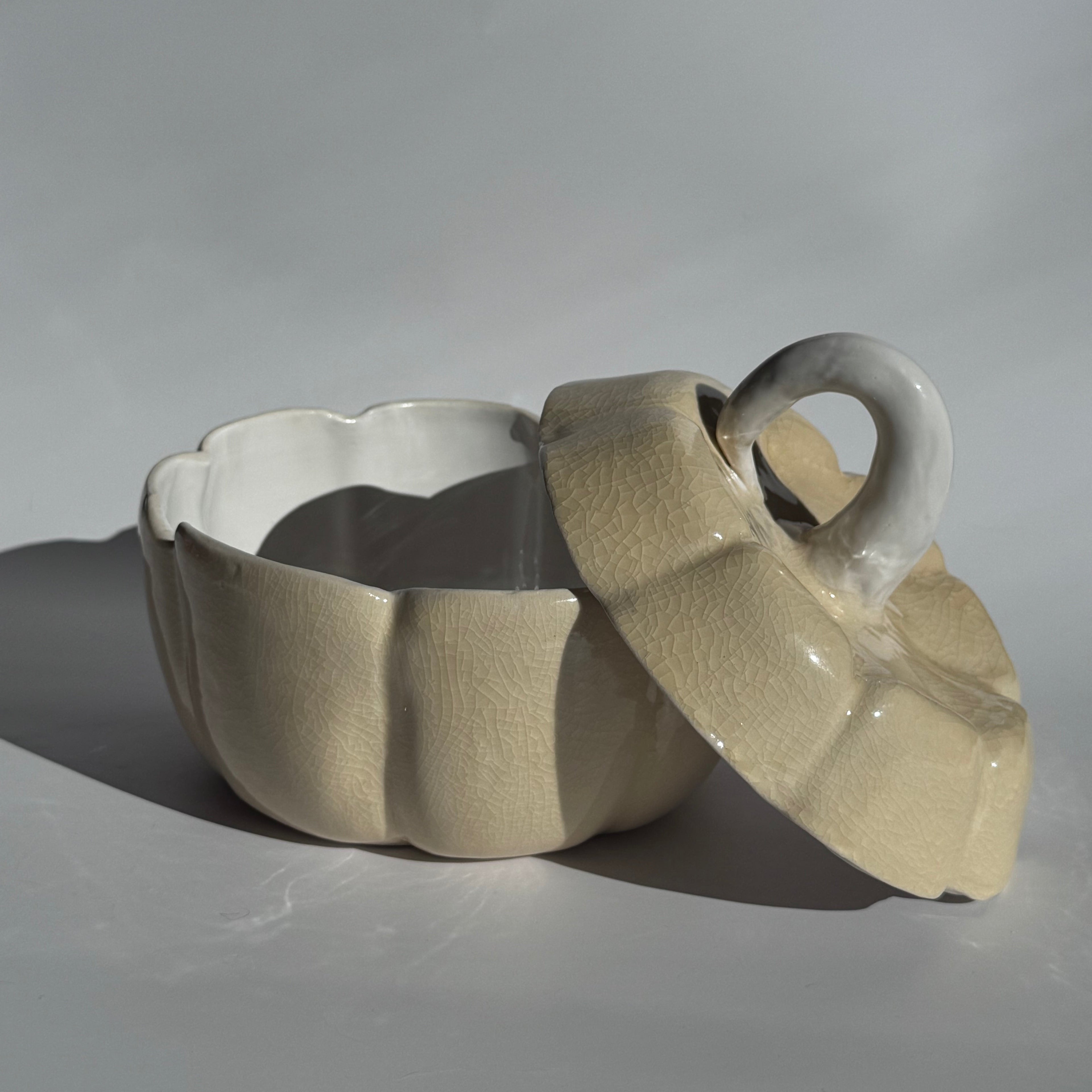 Pumpkin Baby Serving Bowl w/ Lid (Read description)