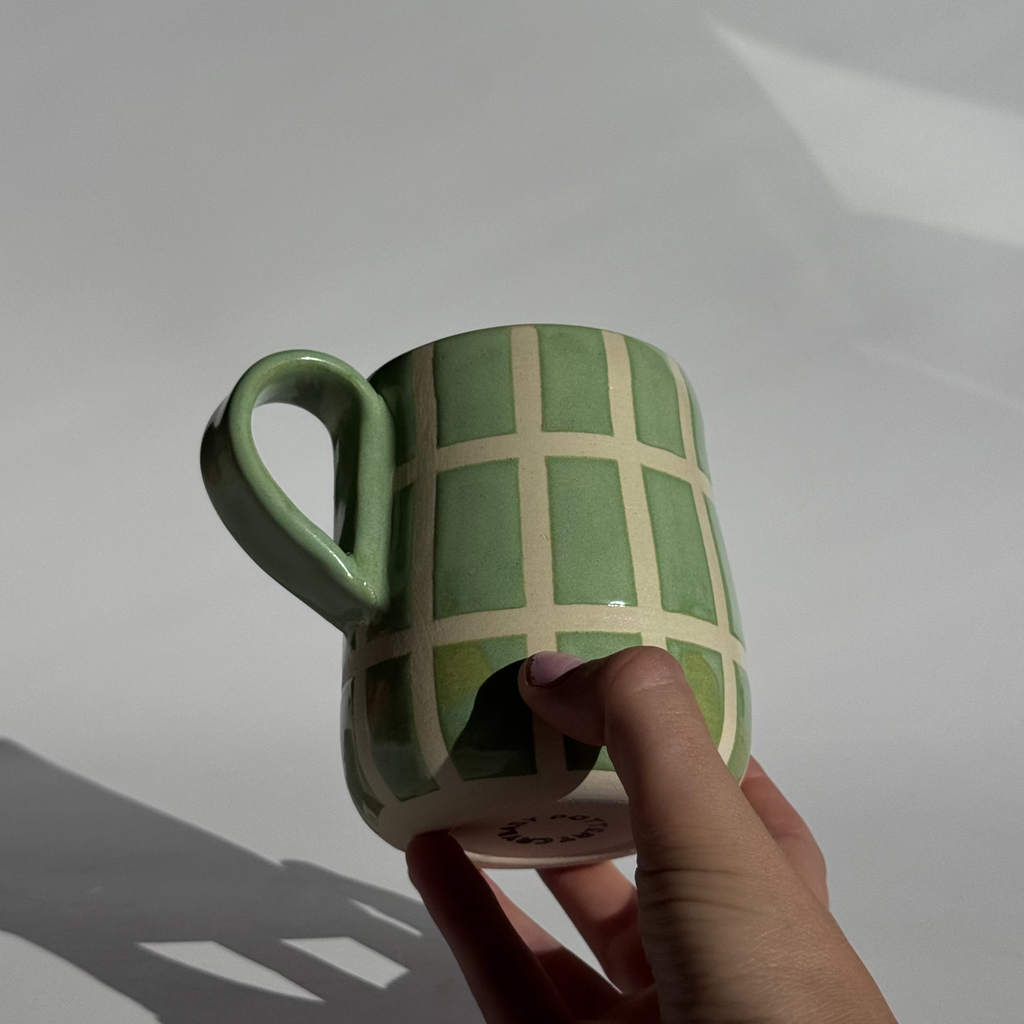 Pistachio Grid Baby Mug