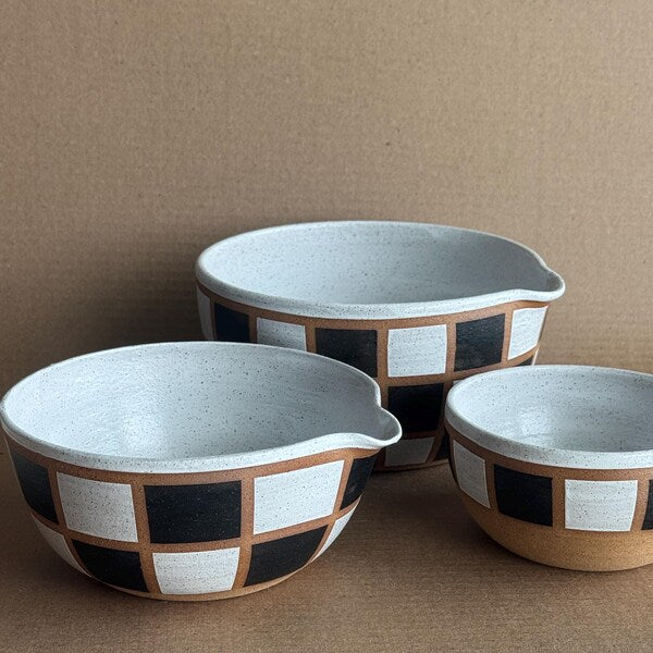 Checker Baby Nesting Bowls (made-to-order)
