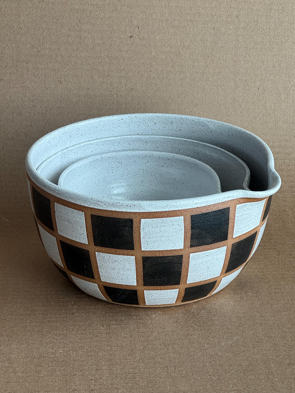 Checker Baby Nesting Bowls (made-to-order)