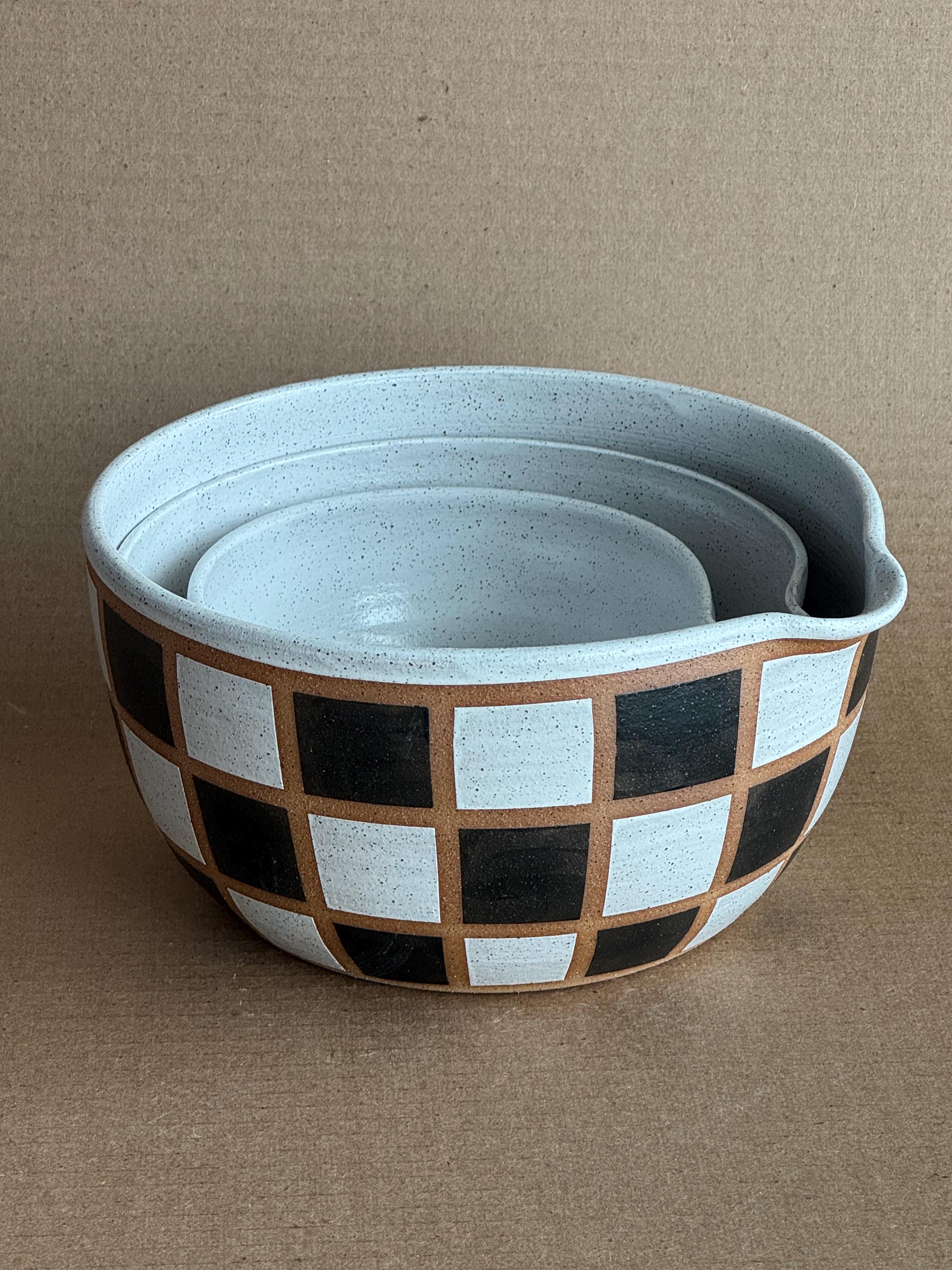 Checker Baby Nesting Bowls (made-to-order)